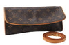 Authentic Louis Vuitton Monogram Pochette Twin GM Shoulder Bag M51852 LV 4571E