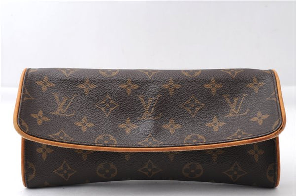 Authentic Louis Vuitton Monogram Pochette Twin GM Shoulder Bag M51852 LV 4571E