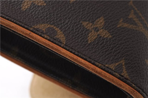 Authentic Louis Vuitton Monogram Pochette Twin GM Shoulder Bag M51852 LV 4571E