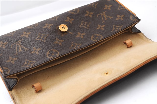Authentic Louis Vuitton Monogram Pochette Twin GM Shoulder Bag M51852 LV 4571E
