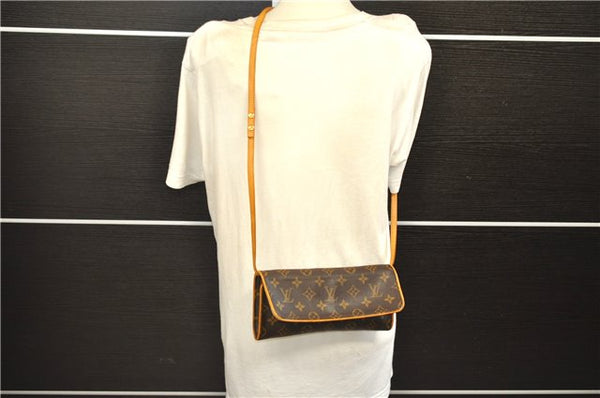 Authentic Louis Vuitton Monogram Pochette Twin GM Shoulder Bag M51852 LV 4571E