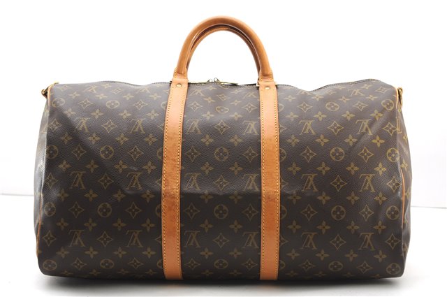 Authentic Louis Vuitton Monogram Keepall Bandouliere 50 M41416 Boston Bag 4571F