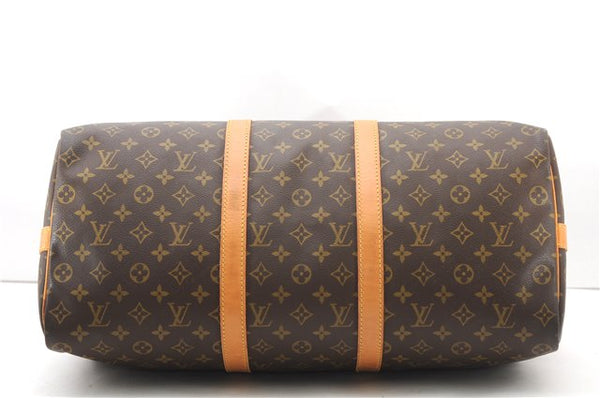 Authentic Louis Vuitton Monogram Keepall Bandouliere 50 M41416 Boston Bag 4571F