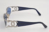 Authentic CHANEL Vintage Sunglasses CoCo Mark Plastic 4023 Blue 4571I