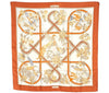 Authentic HERMES Carre 90 Scarf "Caraibes" Silk Brown 4574I