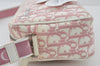 Authentic Christian Dior Trotter No.1 Shoulder Bag Canvas Leather Pink CD 4575I