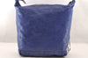 Authentic BALENCIAGA Classic The Day Shoulder Hand Bag Leather 140442 Blue 4577I