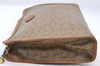 Authentic CELINE C Macadam Pattern Clutch Bag PVC Leather Beige 4578C