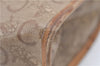 Authentic CELINE C Macadam Pattern Clutch Bag PVC Leather Beige 4578C