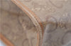 Authentic CELINE C Macadam Pattern Clutch Bag PVC Leather Beige 4578C