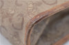 Authentic CELINE C Macadam Pattern Clutch Bag PVC Leather Beige 4578C
