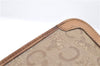 Authentic CELINE C Macadam Pattern Clutch Bag PVC Leather Beige 4578C
