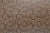 Authentic CELINE C Macadam Pattern Clutch Bag PVC Leather Beige 4578C