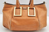 Authentic Chloe Ethel 2Way Shoulder Cross Body Hand Bag Leather Brown 4578I