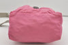 Authentic PRADA Nylon Tessuto Leather Shoulder Cross Body Bag Purse Pink 4579I