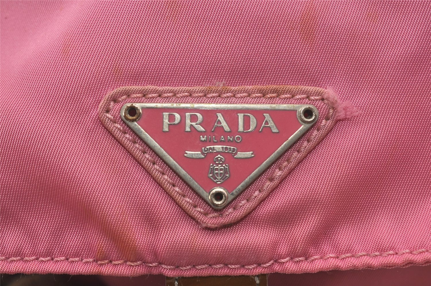 Authentic PRADA Nylon Tessuto Leather Shoulder Cross Body Bag Purse Pink 4579I