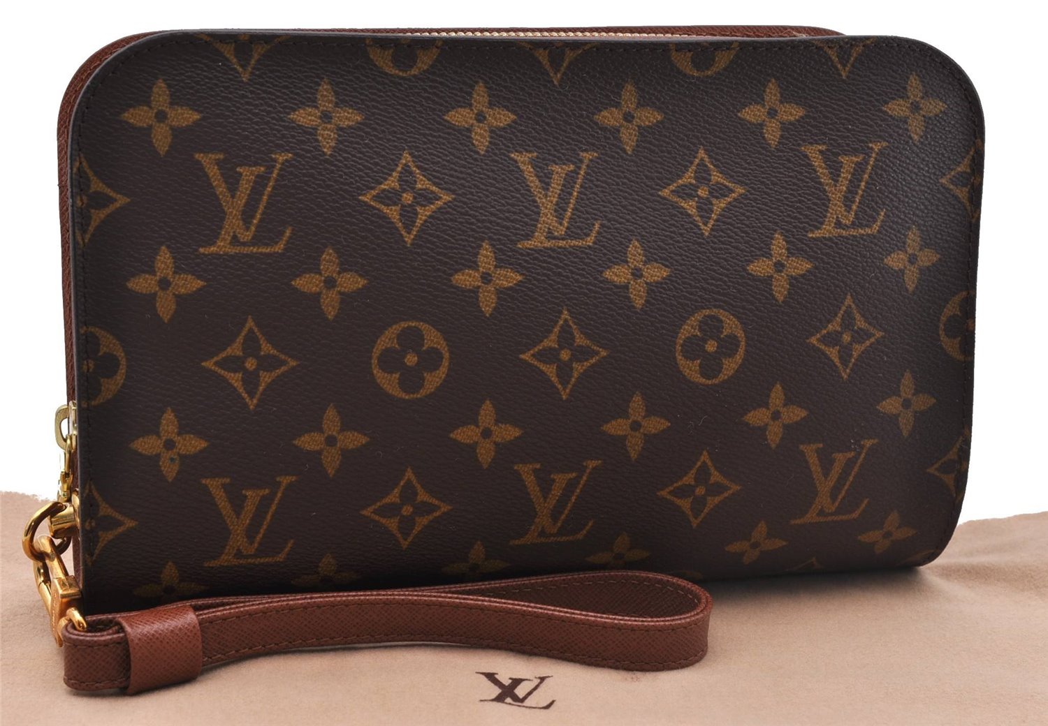 Authentic Louis Vuitton Monogram Orsay Clutch Hand Purse Bag M51790 LV 4581D