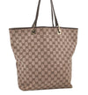 Authentic GUCCI Vintage Shoulder Tote Bag GG Canvas Leather 0021098 Brown 4581I