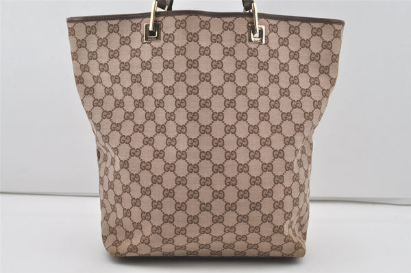 Authentic GUCCI Vintage Shoulder Tote Bag GG Canvas Leather 0021098 Brown 4581I