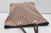 Authentic GUCCI Vintage Shoulder Tote Bag GG Canvas Leather 0021098 Brown 4581I