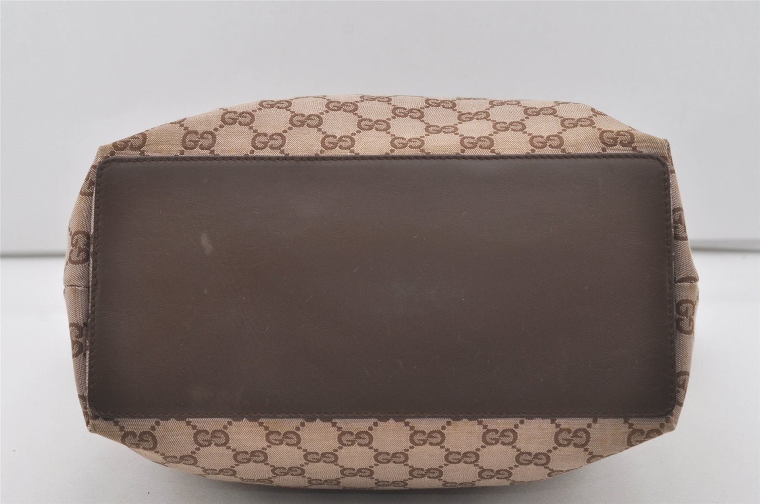 Authentic GUCCI Vintage Shoulder Tote Bag GG Canvas Leather 0021098 Brown 4581I