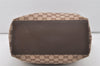 Authentic GUCCI Vintage Shoulder Tote Bag GG Canvas Leather 0021098 Brown 4581I
