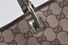 Authentic GUCCI Vintage Shoulder Tote Bag GG Canvas Leather 0021098 Brown 4581I