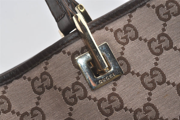 Authentic GUCCI Vintage Shoulder Tote Bag GG Canvas Leather 0021098 Brown 4581I