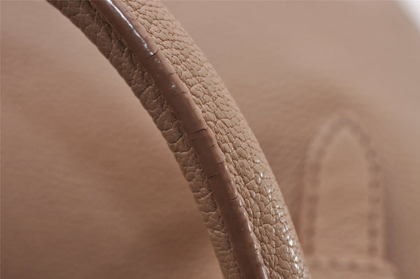 Authentic MIU MIU Vintage Leather 2Way Shoulder Hand Tote Bag Purse Beige 4583I