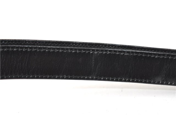 Authentic GUCCI Vintage Shoulder Cross Body Bag Purse Leather Black 4584F