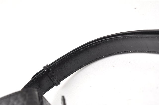 Authentic GUCCI Vintage Shoulder Cross Body Bag Purse Leather Black 4584F