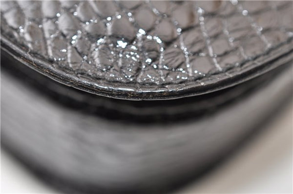 Authentic GUCCI Vintage Shoulder Cross Body Bag Purse Leather Black 4584F