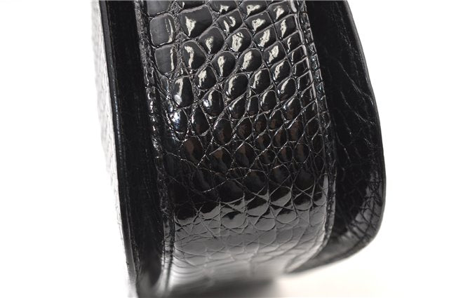 Authentic GUCCI Vintage Shoulder Cross Body Bag Purse Leather Black 4584F