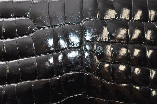 Authentic GUCCI Vintage Shoulder Cross Body Bag Purse Leather Black 4584F