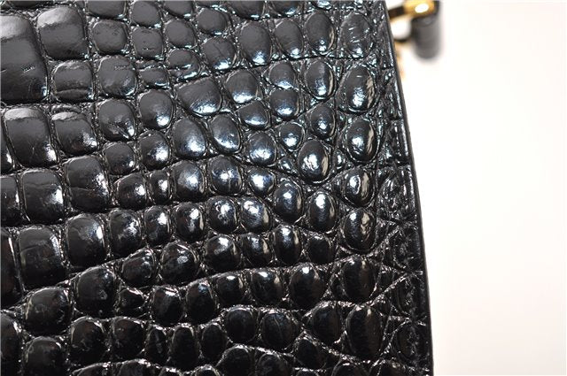 Authentic GUCCI Vintage Shoulder Cross Body Bag Purse Leather Black 4584F