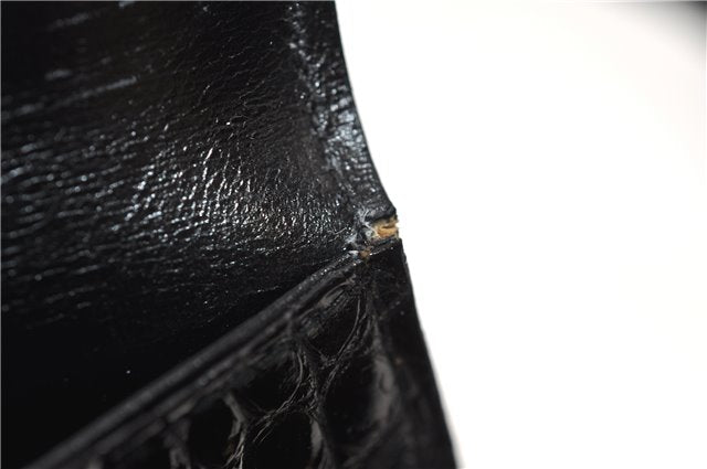 Authentic GUCCI Vintage Shoulder Cross Body Bag Purse Leather Black 4584F