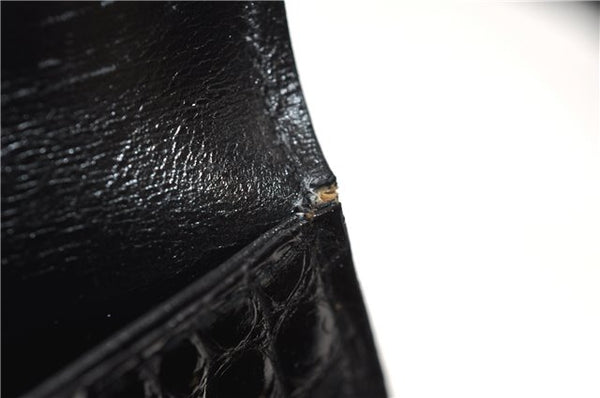 Authentic GUCCI Vintage Shoulder Cross Body Bag Purse Leather Black 4584F