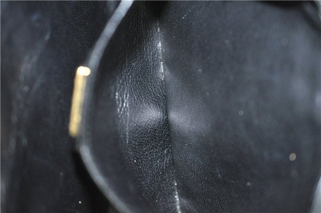 Authentic GUCCI Vintage Shoulder Cross Body Bag Purse Leather Black 4584F