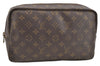 Auth Louis Vuitton Monogram Trousse Toilette 28 Clutch Hand Bag M47522 LV 4585I