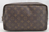 Auth Louis Vuitton Monogram Trousse Toilette 28 Clutch Hand Bag M47522 LV 4585I