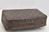 Auth Louis Vuitton Monogram Trousse Toilette 28 Clutch Hand Bag M47522 LV 4585I