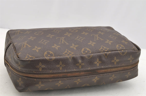 Auth Louis Vuitton Monogram Trousse Toilette 28 Clutch Hand Bag M47522 LV 4585I