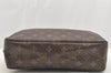 Auth Louis Vuitton Monogram Trousse Toilette 28 Clutch Hand Bag M47522 LV 4585I