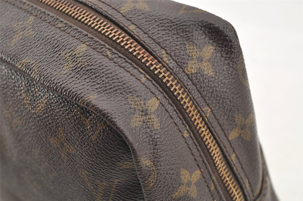 Auth Louis Vuitton Monogram Trousse Toilette 28 Clutch Hand Bag M47522 LV 4585I