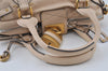 Authentic Chloe Paddington Vintage Leather Shoulder Hand Bag Purse Beige 4586I