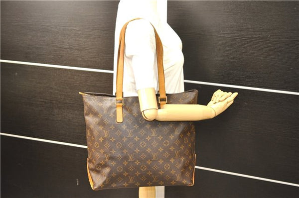Authentic Louis Vuitton Monogram Cabas Mezzo Tote Bag M51151 LV 4588D