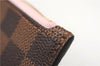 Auth Louis Vuitton Damier Neverfull Pouch Purse Clutch Rose Ballerine Pink 4588F