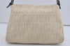 Authentic FENDI Zucca Mamma Baguette Shoulder Bag Canvas Leather Beige 4589I