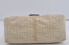 Authentic FENDI Zucca Mamma Baguette Shoulder Bag Canvas Leather Beige 4589I