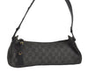 Authentic GUCCI Vintage Shoulder Hand Bag GG Canvas Leather 92697 Black 4591I